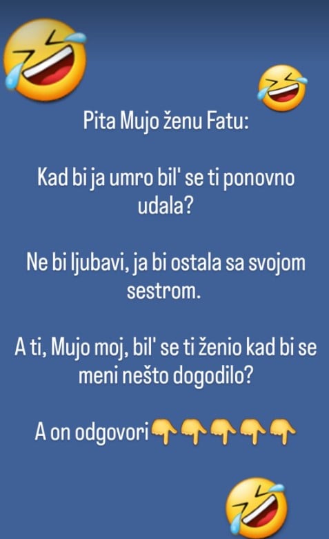 VIC KOJI ĆE VAS NASMIJATI DO SUZA: Pita Mujo Fatu…