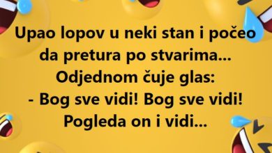 SMIJEH JE LIJEK: “BOG SVE VIDI”