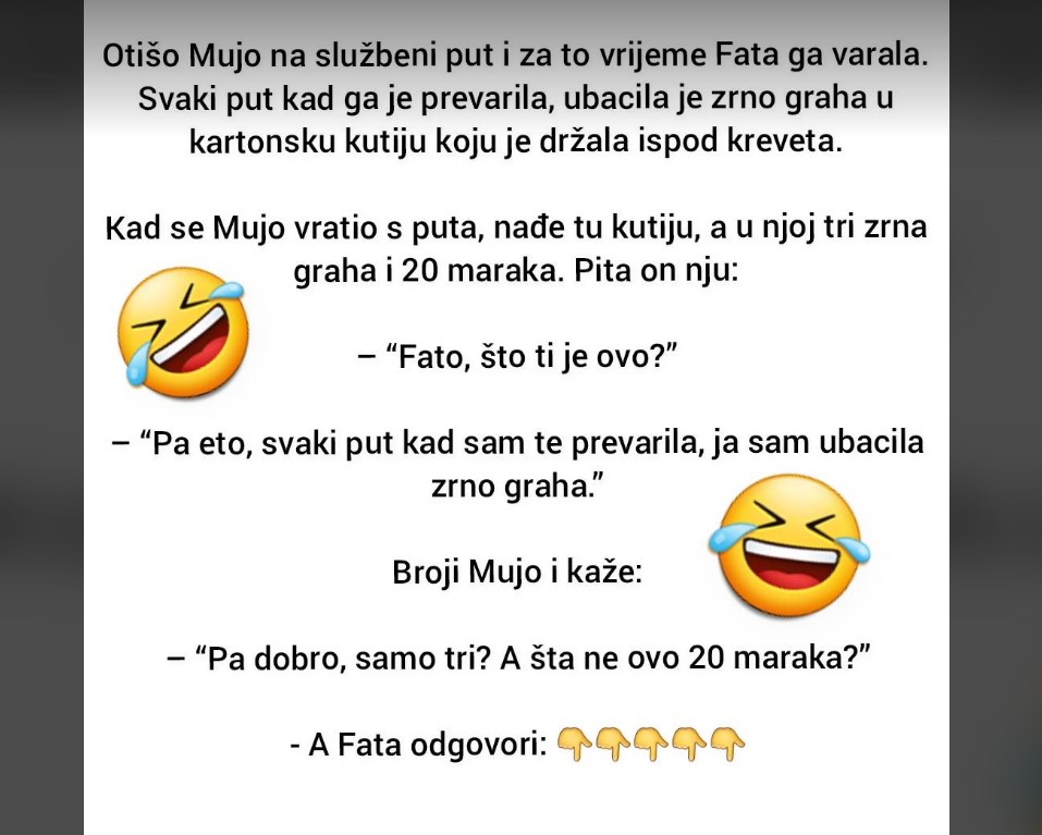 VIC KOJI ĆE VAS NASMIJATI DO SUZA: Fata varala Muju