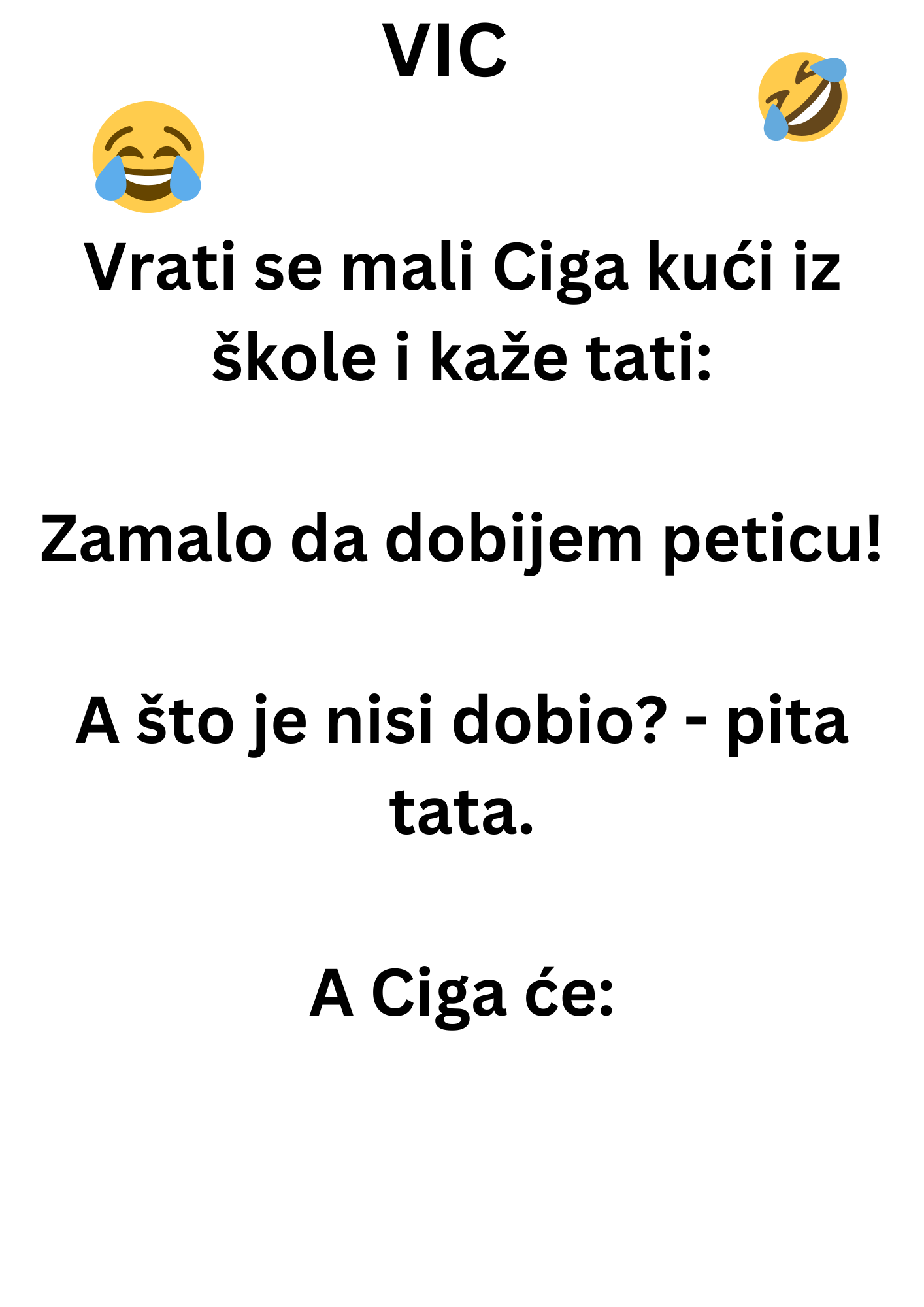 VIC: Vrati se mali Ciga kući iz škole