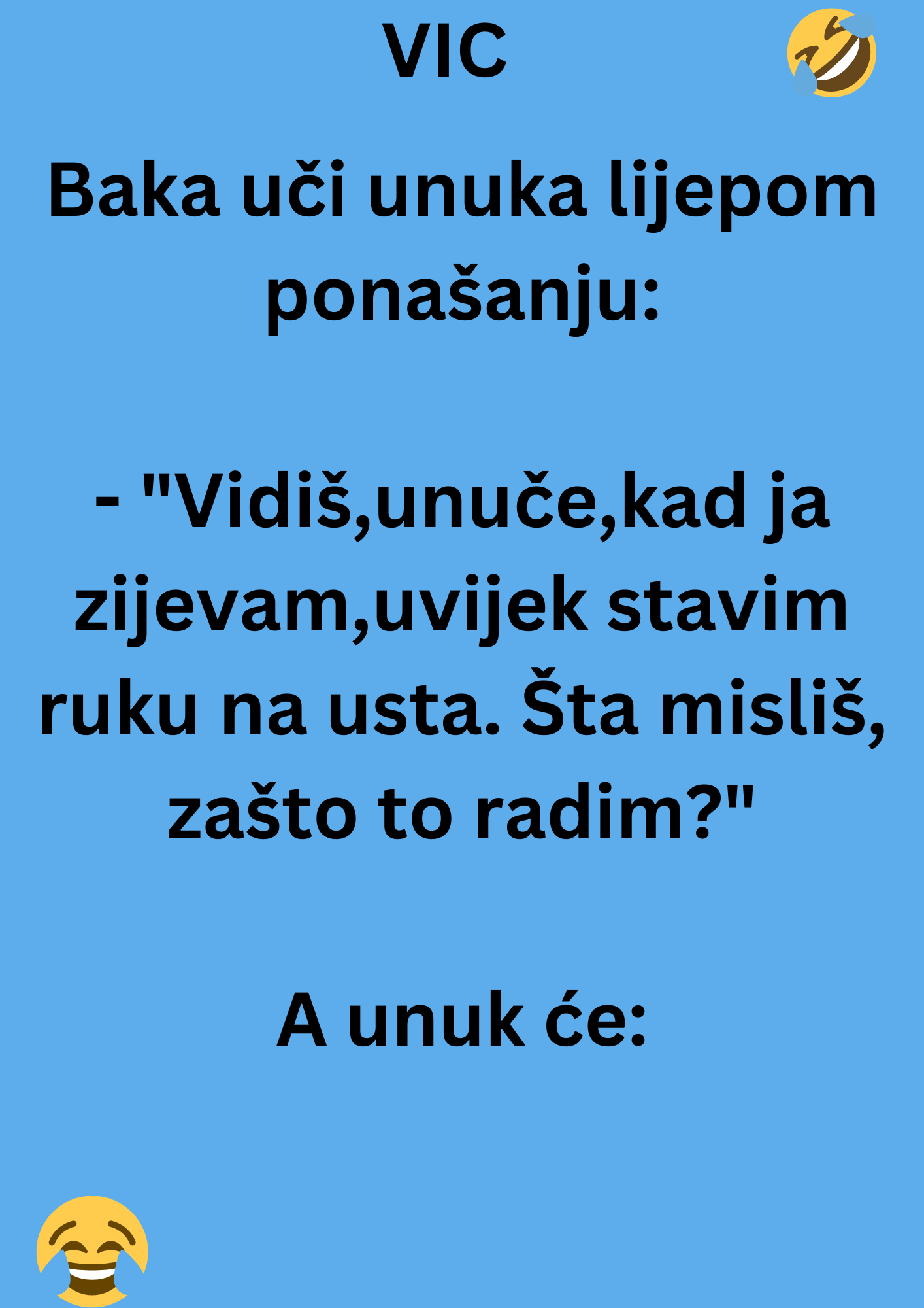 VIC: Baka uči unuka lijepom ponašanju