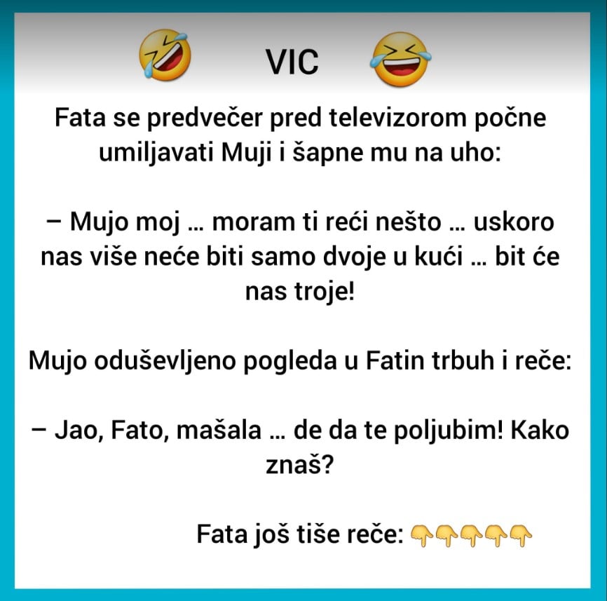 VIC KOJI ĆE VAS NASMIJATI DO SUZA: Fata u drugom stanju?