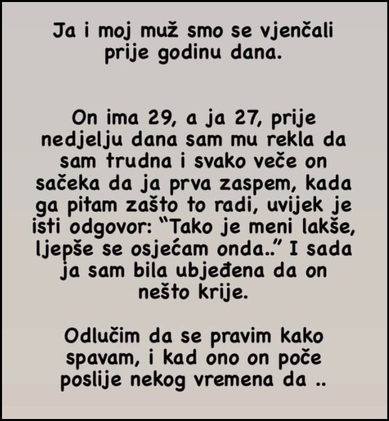 “Nedavno sam mužu rekla da sam u drugom stanju”