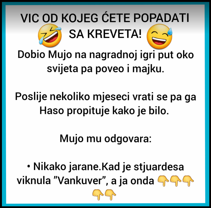 VIC OD KOJEG ĆETE POPADATI SA KREVETA: Dobio Mujo na nagradnoj igri…