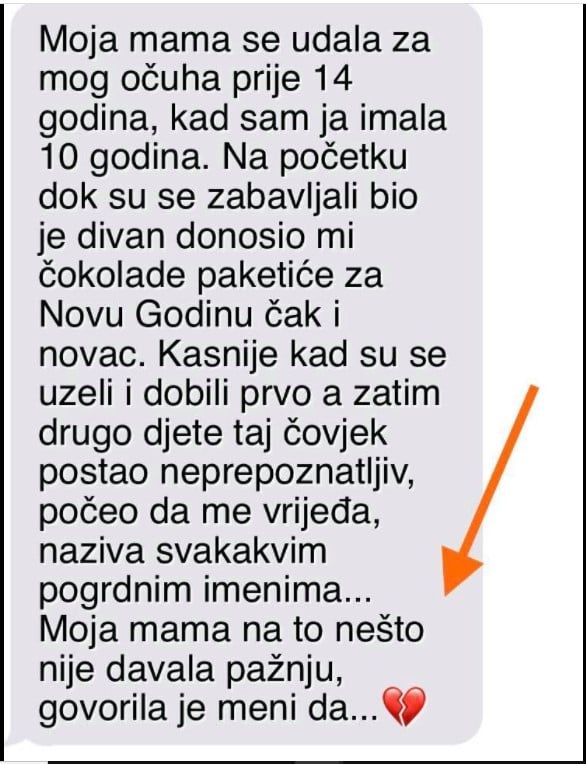 “Moja mama se udala za mog očuha prije 14 godina”