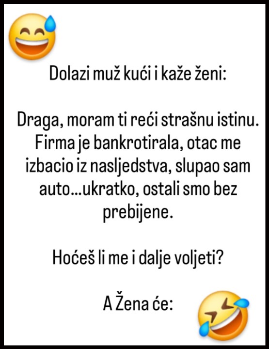 Muž ostao bez prebijene, a žena..