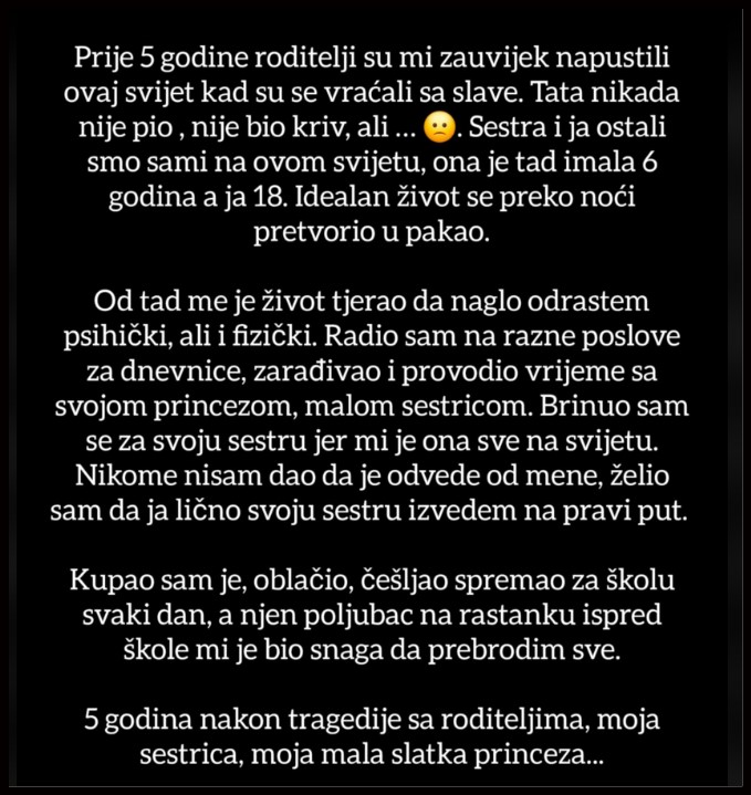 Prije 5 godine roditelji su mi zauvijek napustili ovaj svijet…