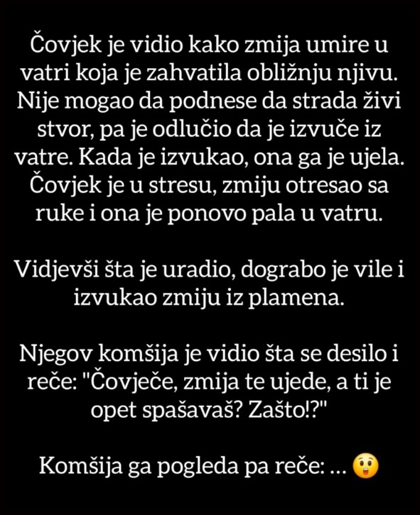 Poučna priča: Čovjek i zmija