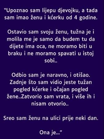 “Upoznao sam lijepu djevojku, a tada sam imao…”