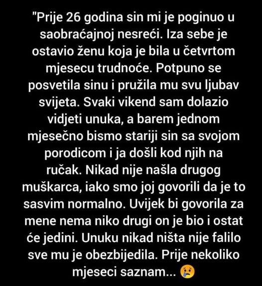 “Prije 26 godina sin mi je poginuo u saobraćajnoj nesreći”