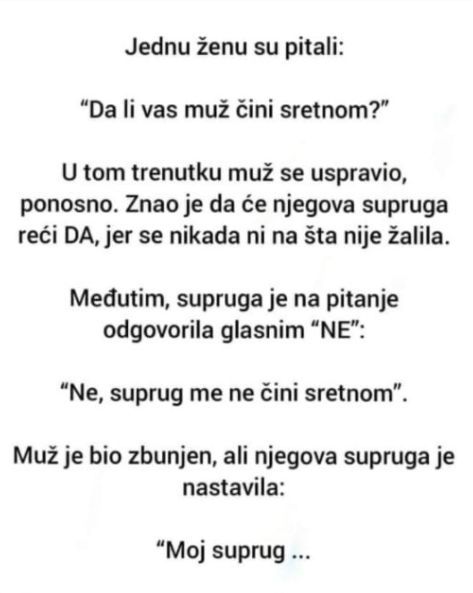 POUČNA PRIČA: Da li vas muž čini sretnom?