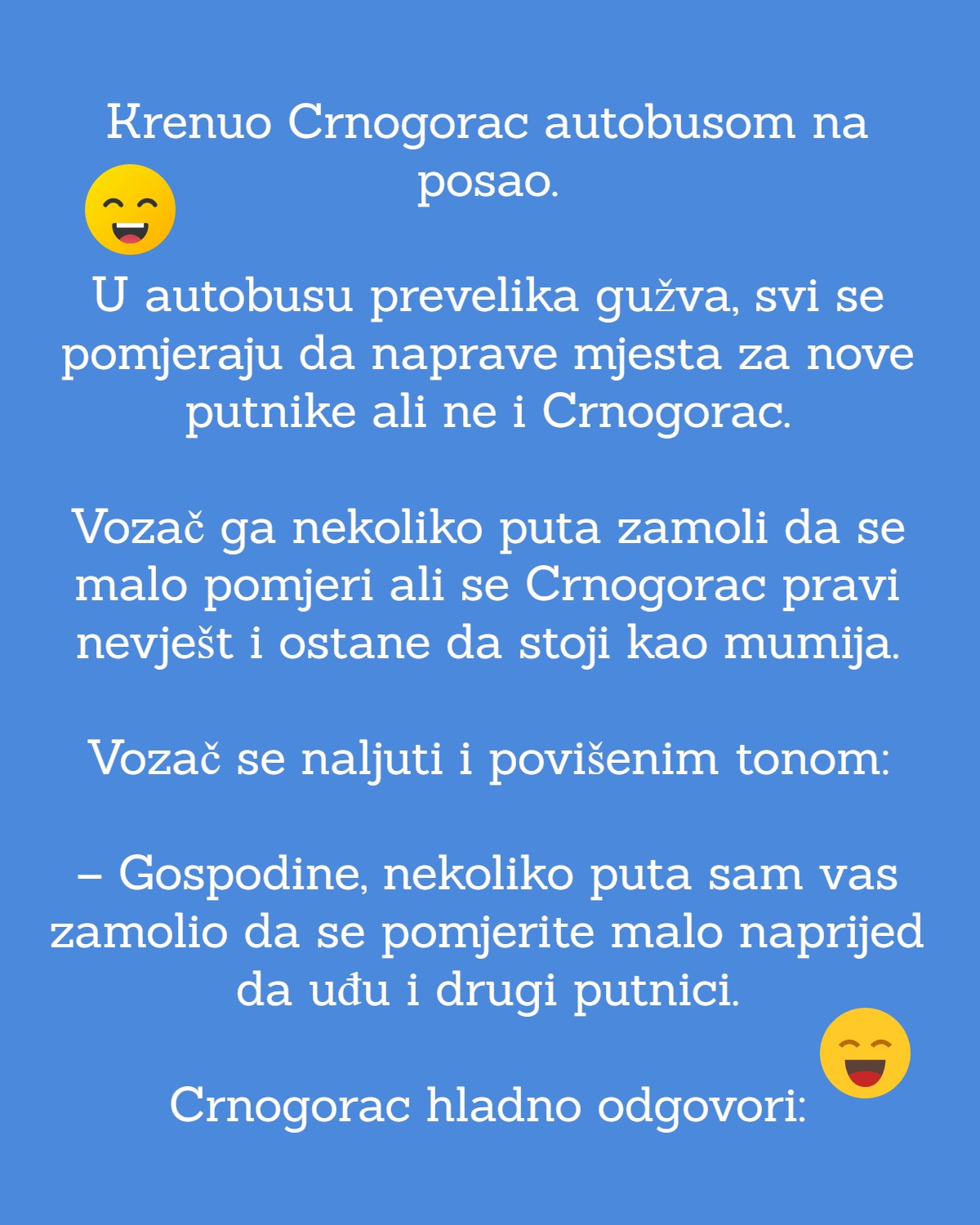 VIC: Krenuo Crnogorac autobusom na posao.