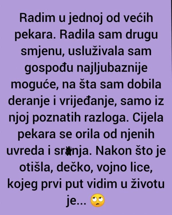 ‘Radim u jednoj od većih pekara’