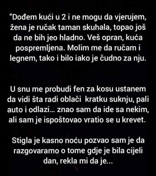 “Dođem kući u dva i ne mogu…”