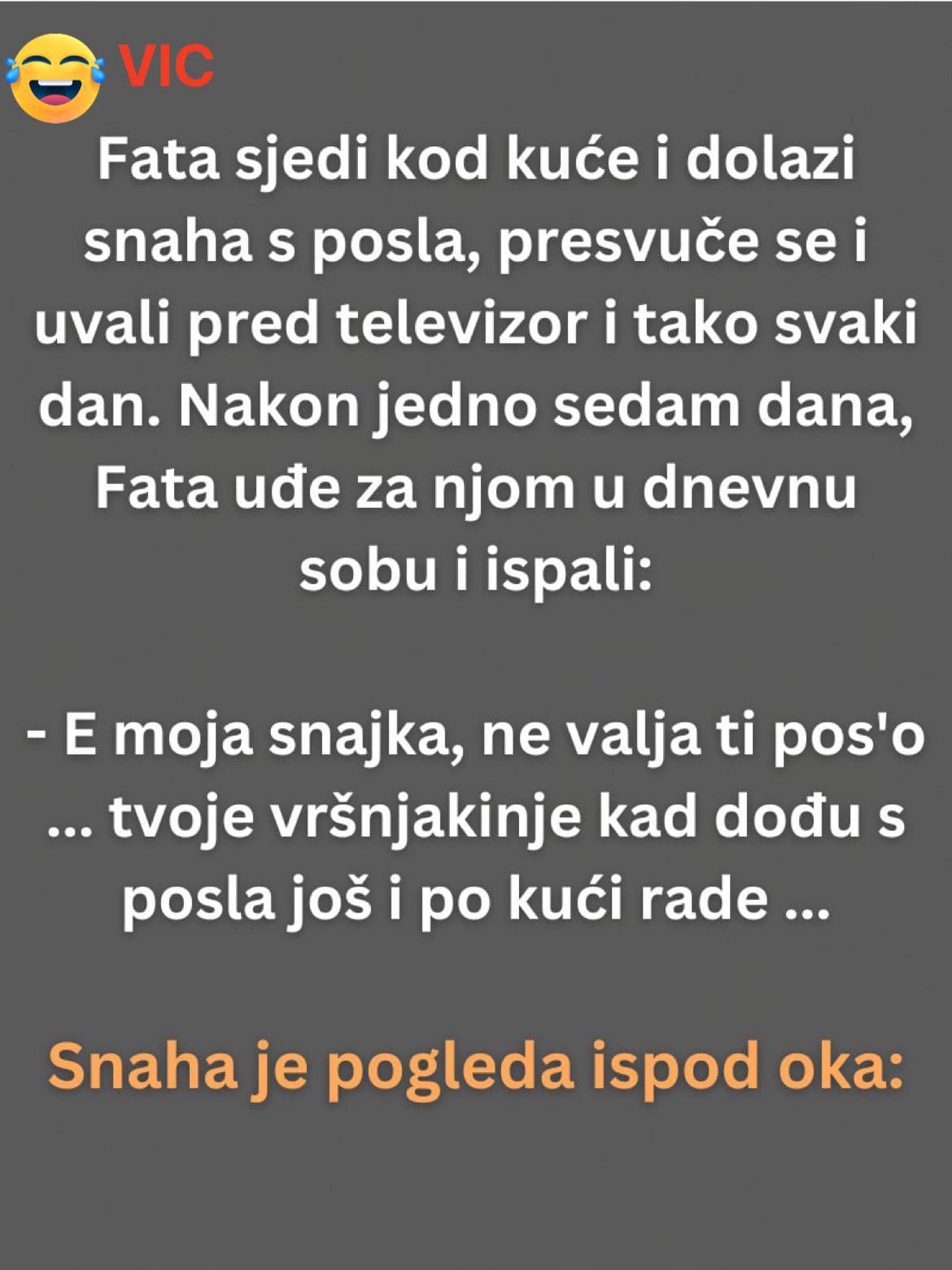 VIC KOJI ĆE VAS NASMIJATI DO SUZA: Fata i snaha