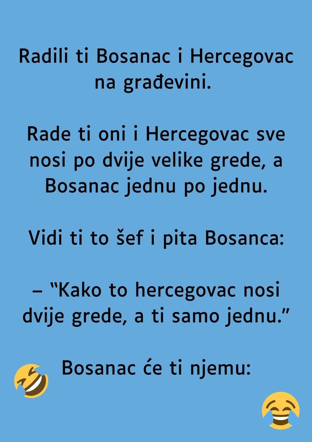 VIC OD KOJEG ĆE VAS ZALITI SUZE: Radili Bosanac i Hercegovac zajedno na građevini