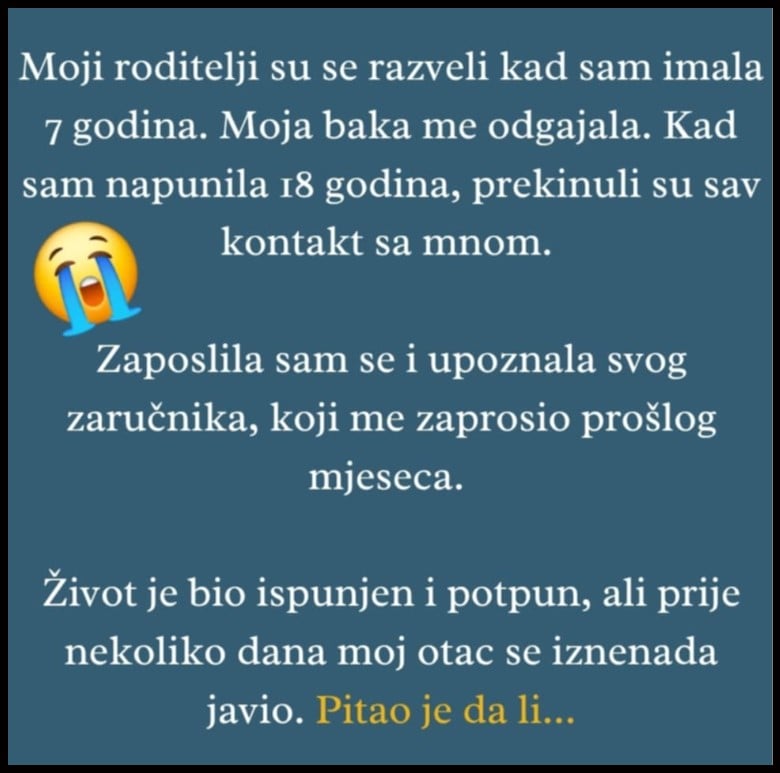 “Moji roditelji su se razišli kada sam imala 7 godina..”