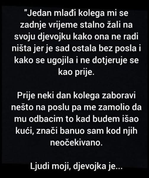 “Jedan mlađi kolega mi se u zadnje vrijeme stalno žali…”