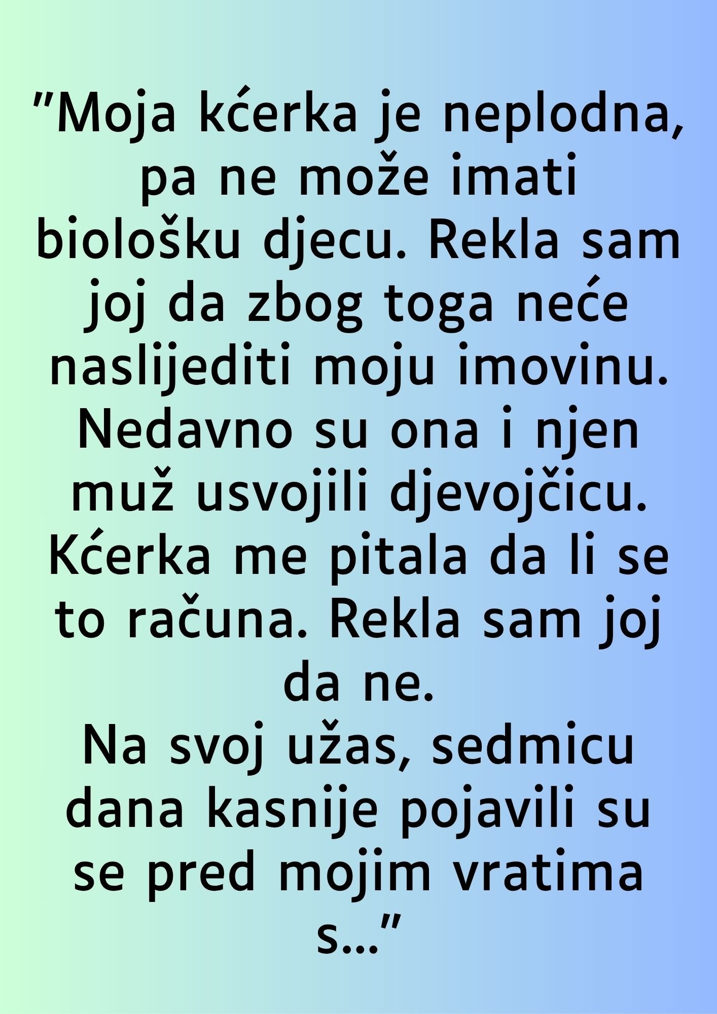 “Moja kćerka je neplodna…” | Balaševizam “Moja kćerka je neplodna…” | Balaševizam